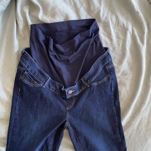 Seraphine dark wash skinny maternity jeans